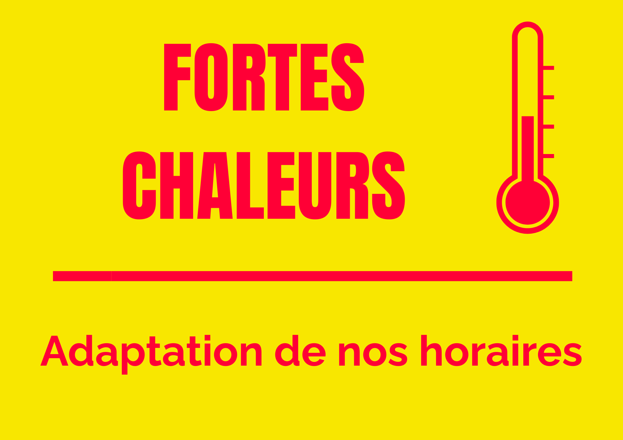 Alerte orange canicule : changement dans les collectes et déchèteries